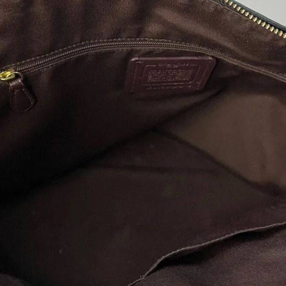 COACH Legacy Black White Jacquard and Leather Color Block Shoulder Bag - Picture 14 of 17